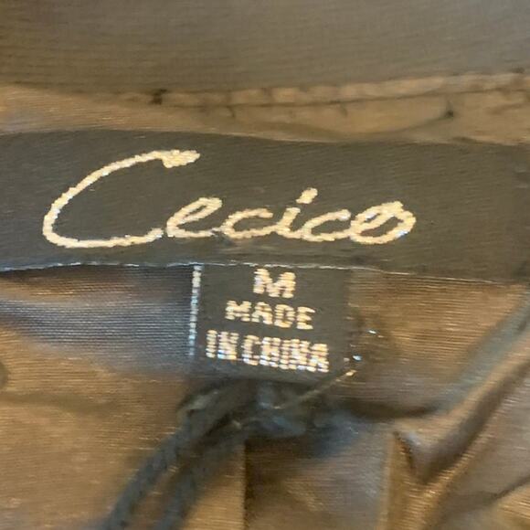 NEW Cecico Military Jacket Blazer M Charcoal Womens Band Cropped Zip Front Biker - Picture 3 of 11